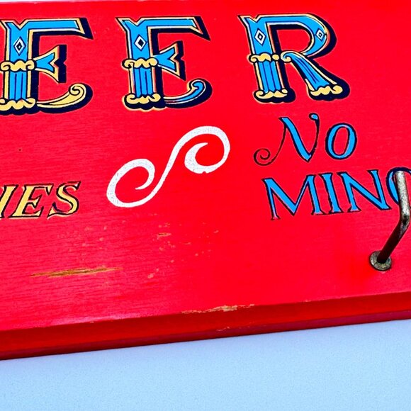 Vintage 5 Cent Beer Sign V.G. Japan Rustic Man Cave Nostalgic Bar Plaque Dorm - Picture 7 of 13